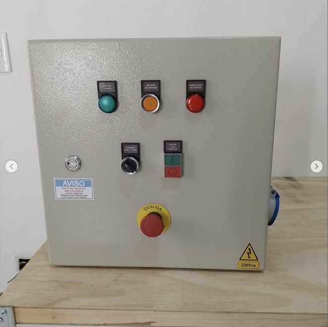 Painel de controle com nr12